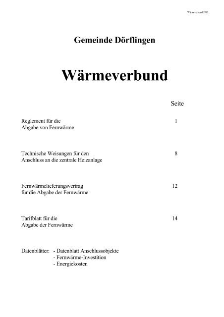 WÃ¤rmeverbund (PDF 401KB) - Gemeinde DÃ¶rflingen