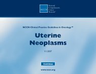 NCCN Uterine Cancer Guidelines