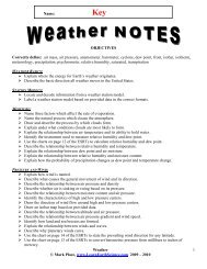 Key to Weather notes - Learn Earth Science