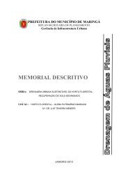Memorial Descritivo da Drenagem Urbana SustentÃ¡vel do ... - MaringÃ¡