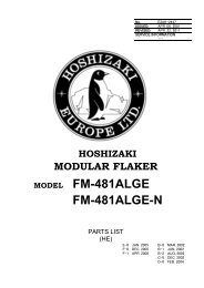 MODEL FM-481ALGE FM-481ALGE-N - Hoshizaki Europe