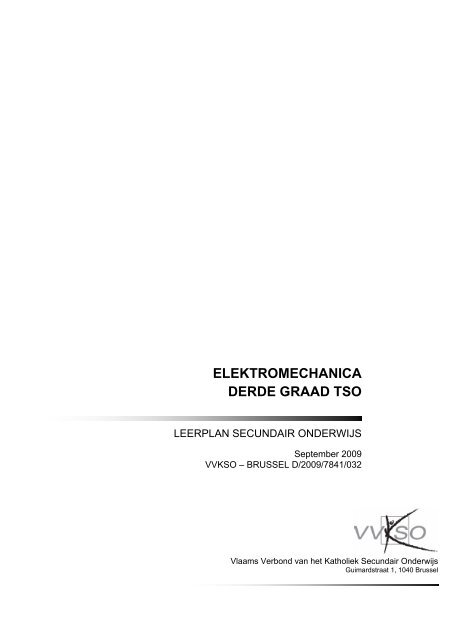 elektromechanica derde graad tso - VVKSO - ICT-coördinatoren