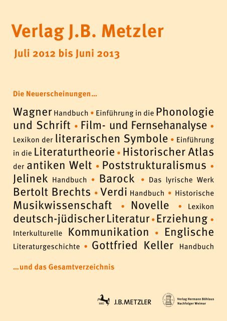 Verlag J.B. Metzler
