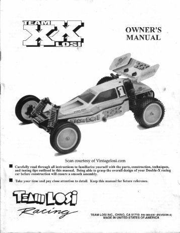 Team Losi XX Buggy Manual - Main