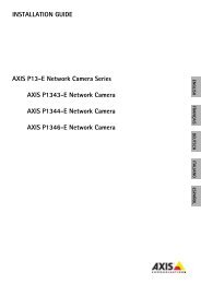 INSTALLATION GUIDE AXIS P13-E Network Camera ... - IP Way