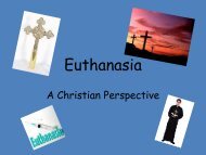 Euthanasia - Christian views - Millthorpe School York