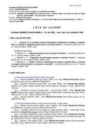 Lista Lucrari Moanta Alina - UNEFS Bucuresti
