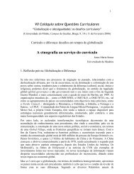 A etnografia ao serviÃ§o do currÃ­culo - Universidade da Madeira