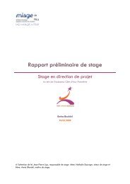 Rapport prÃ©liminaire de stage - MIAGE Nice Sophia Antipolis
