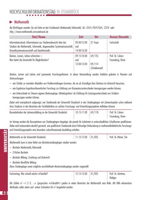 Studienangebote der Fachhochschule - Cognitive Science ...