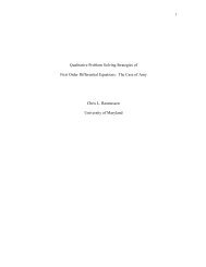 Qualitative Problem Solving Strategies of First Order Differential ...