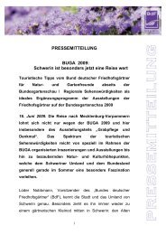 PRESSEMITTEILUNG BUGA 2009: Schwerin ist besonders jetzt ...