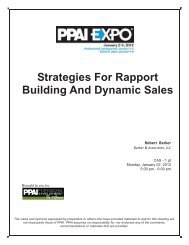 Strategies For Rapport Building And Dynamic Sales - The PPAI Expo