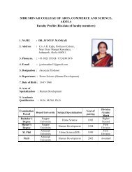 personal profile Dr. Mankar.pdf - Shri Shivaji College of Arts ...
