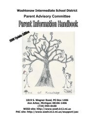 Parent Advisory Committee - Washtenaw Intermediate School District