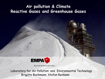 Air pollution measurements at Jungfraujoch: from determination of ...