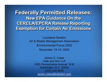 Federally Permitted Releases - WilmerHale