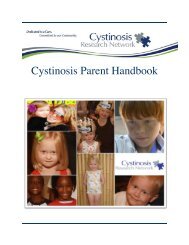 Cystinosis Parent Handbook - Cystinosis Research Network