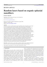 Random lasers based on organic epitaxial nanofibers