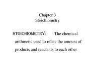 Chapter 3 Stoichiometry STOICHIOMETRY: The ... - Lamar University
