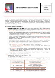 AUTORISATION DE CONDUITE - CDG Gard