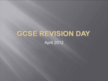 GCSE Revsion 2012