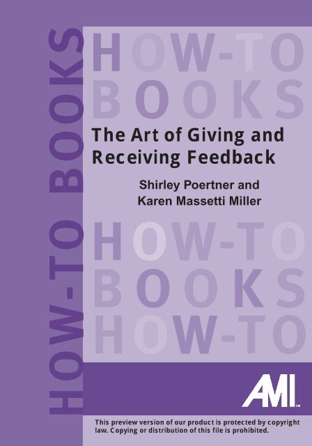 The Art of Giving and Receiving Feedback - TRAINING SOLUTIONS ...