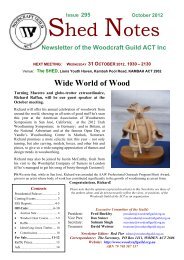 October 2012 - Woodcraft Guild ACT