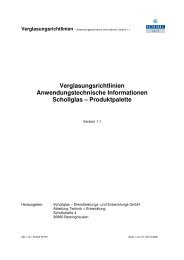 Schollglas Verglasungsrichtlinien Versi 1 1 - 061206