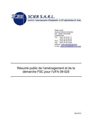 Résume aménagement et démarche FSC 09 ... - WIJMA Cameroun