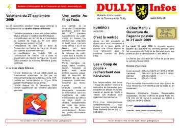 Bulletin d'information 03 - Commune de Dully