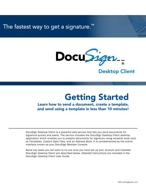 Getting Started - DocuSign