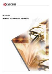 Manuel d'utilisation avancÃ©e - KYOCERA Document Solutions