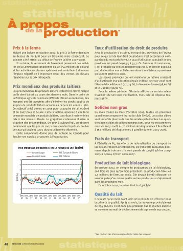 À propos production* - Fédération des producteurs de lait du Québec