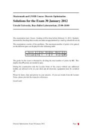 Solutions for the Exam 30 January 2012