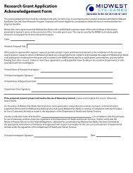 Research Grant Application Acknowledgement Form - Midwest Eye ...
