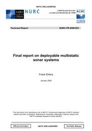 Final Report on Deployable Multistatic Sonar Systems