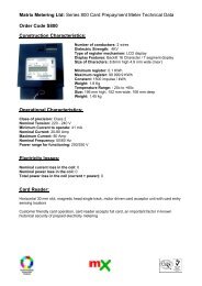 Matrix Metering Ltd: Series 800 Card Prepayment Meter ... - Darlas