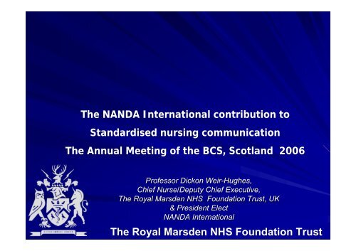 The Royal Marsden NHS Foundation Trust - BCS - Health Scotland