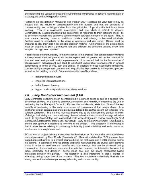 Dispute Avoidance and Resolution (literature review) - Construction ...