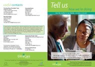 Tell Us How We're Doing form - ExtraCare Charitable Trust