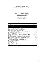 WENRA Reactor Safety Reference Levels January 2007