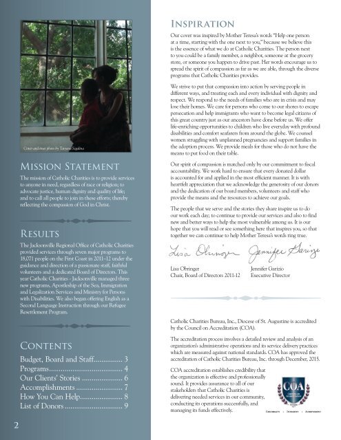 2011-2012 Annual Report - Catholic Charities