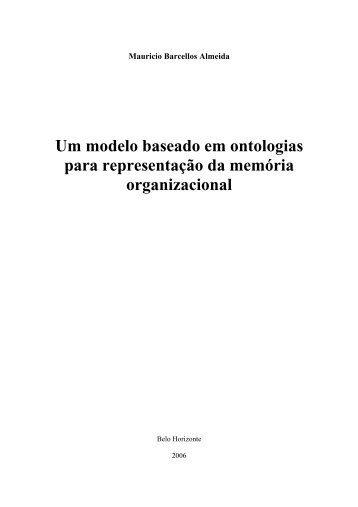 Um modelo baseado em ontologias para representaÃ§Ã£o da memÃ³ria