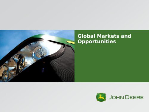 Deere & Company Investor Relations - John Deere