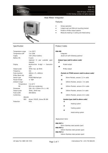 Heat Meter Integrator - Sontay