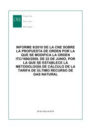 Informe 9/2010 - ComisiÃ³n Nacional de EnergÃ­a