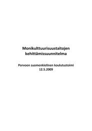 Monikulttuurisuustaitojen kehittämissuunnitelma - Edu.fi