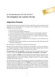 Die Aufgaben der zweiten Runde - Bundeswettbewerb Informatik