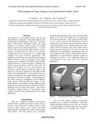 Multi-Segmented Finger Design of an Experimental Prosthetic Hand